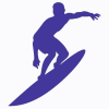 Surfing transparent blue 2024